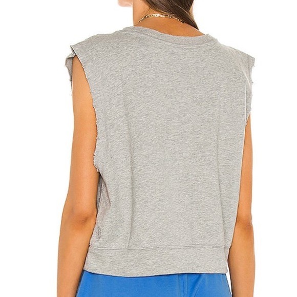 FREE PEOPLE MOVEMENT Kick It Muscle Sweat Tee in Heather‎ Grey - Picture 2 of 3